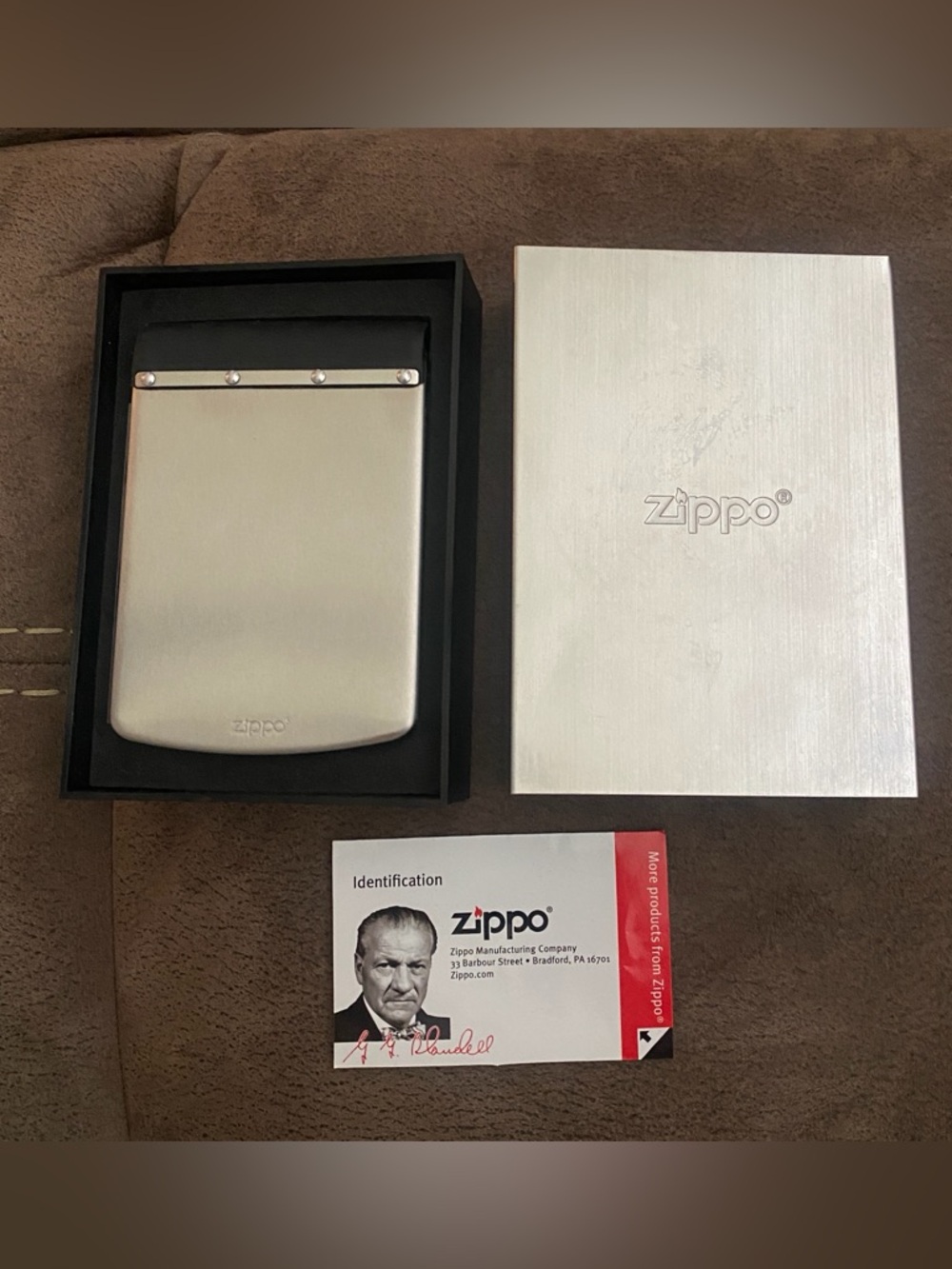 The Zippo Stainless Steel Bi Folding Wallet